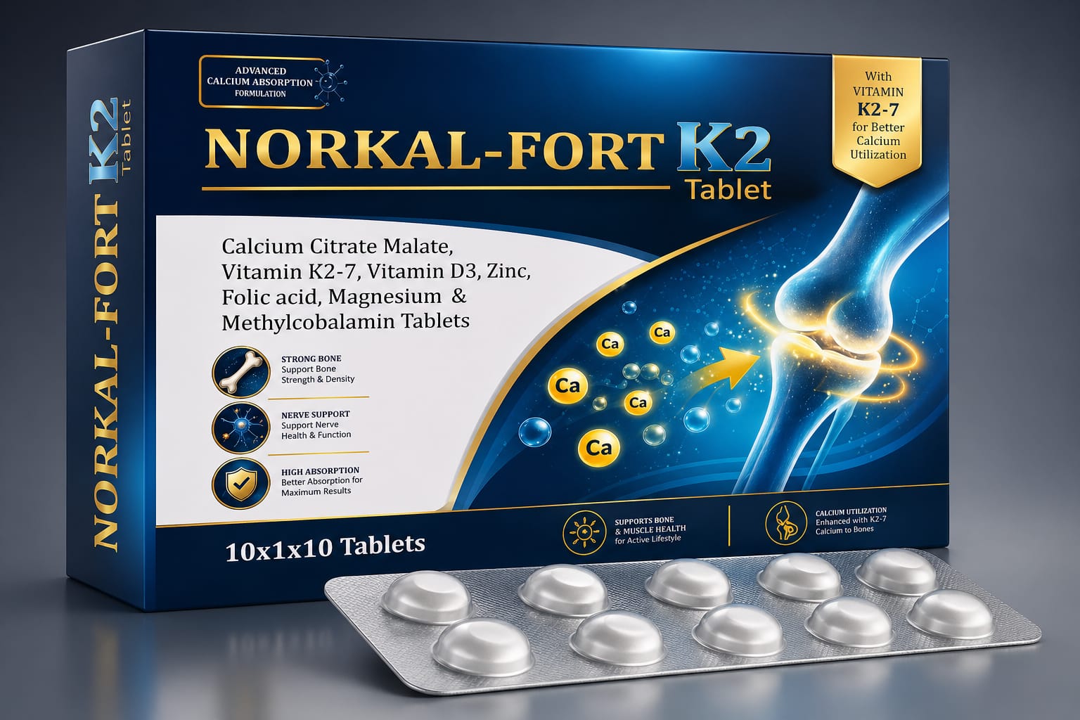 NORKAL-FORT K2 Advanced Calcium Absorption Tablets