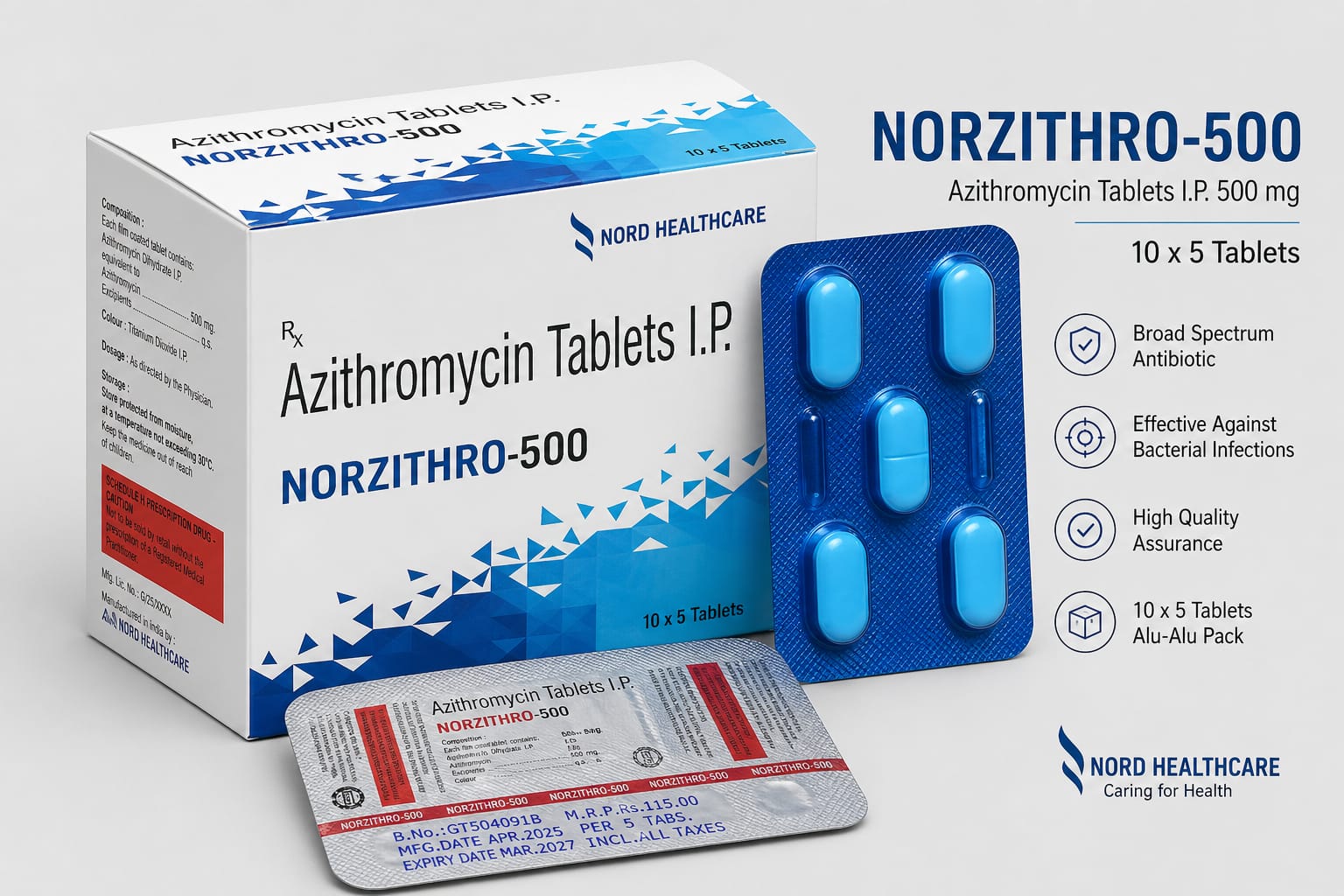 NORZITHRO-500 Azithromycin Tablets
